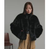 スタンドカラーフェイクファーコート | ad thie | 詳細画像37 