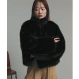 スタンドカラーフェイクファーコート | ad thie | 詳細画像38 