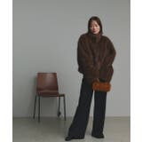 スタンドカラーフェイクファーコート | ad thie | 詳細画像42 