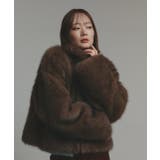 スタンドカラーフェイクファーコート | ad thie | 詳細画像53 