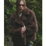 ブラウン | 【2025AW新作】テーラードカラーフェイクファーコート | ad thie