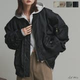 ギャザーデザインアシンメトリーMA-1 | ad thie | 詳細画像1 