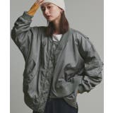 ギャザーデザインアシンメトリーMA-1 | ad thie | 詳細画像10 