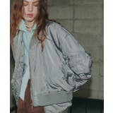 グレー | ギャザーデザインアシンメトリーMA-1 | ad thie