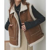 ブラウン | ムートンボアベスト | ad thie