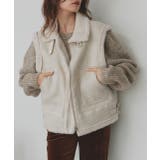 アイボリー | ムートンボアベスト | ad thie