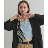 パールホワイト | ビーズミニショルダーバッグ | ad thie