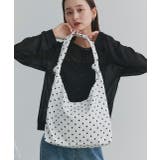 ドット×オフホワイト | ドット レオパード パターンアソートショルダーバッグ | ad thie