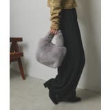 ライトグレー | フェイクファーハンドバッグ | ad thie