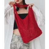 レッド | カラフルニットトートバッグ | ad thie