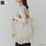 フレームフリルポルカドットスクエアトートバッグ | ad thie | 詳細画像1
