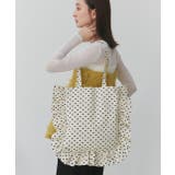 フレームフリルポルカドットスクエアトートバッグ | ad thie | 詳細画像10