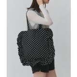 フレームフリルポルカドットスクエアトートバッグ | ad thie | 詳細画像2