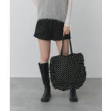 フレームフリルポルカドットスクエアトートバッグ | ad thie | 詳細画像4