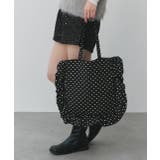 フレームフリルポルカドットスクエアトートバッグ | ad thie | 詳細画像5