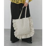 フレームフリルポルカドットスクエアトートバッグ | ad thie | 詳細画像9