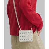 オフホワイト | スタッズデザインミニショルダーバッグ | ad thie