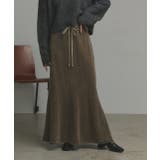 ブラウン | 【2025AW新作】ピグメントイージーロングスカート | ad thie