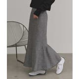 グレー | 【2025AW新作】スパンコールラメニットロングスカート	 | ad thie