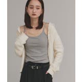 【2025AW新作】裏起毛カップ付きリブキャミソール | ad thie | 詳細画像17 