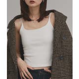 オフホワイト | 【2025AW新作】裏起毛カップ付きリブキャミソール | ad thie