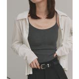 チャコール | 【2025AW新作】カップ付きリブキャミソール | ad thie