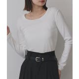 オフホワイト | 【2025AW新作】起毛クルーネックインナーカットソー | ad thie