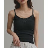 裏起毛レース切り替えキャミソール | ad thie | 詳細画像11 