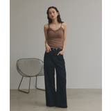 裏起毛レース切り替えキャミソール | ad thie | 詳細画像15 