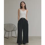 裏起毛レース切り替えキャミソール | ad thie | 詳細画像2 