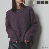 【2025AW新作】アシメヘムスパンコールニットトップス	 | ad thie | 詳細画像1 