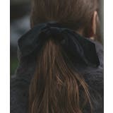 ブラック | 【2025AW新作】ベロアリボンシュシュ | ad thie