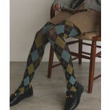 ブルー | アーガイルタイツ | ad thie