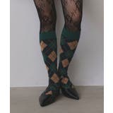 グリーン | アーガイルハイソックス | ad thie