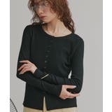 ブラック | 【2026SS新作】コンパクトリブニットカーディガン | ad thie