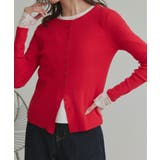 レッド | 【2026SS新作】コンパクトリブニットカーディガン | ad thie