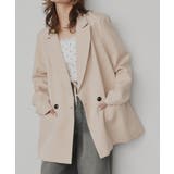 ベージュ | 【2026SS新作】オーバーサイズダブルテーラードジャケット | ad thie