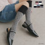 【2026SS新作】バイカラードットクルーソックス | ad thie | 詳細画像1 