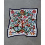 オフホワイト | 【2026SS新作】シルクタッチ花柄大判スカーフ | ad thie