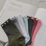 【2026SS新作】パールラメクルーソックス | ad thie | 詳細画像1 