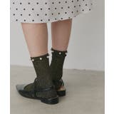 【2026SS新作】パールラメクルーソックス | ad thie | 詳細画像9 