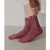 ボルドー | 【2026SS新作】パールラメクルーソックス | ad thie