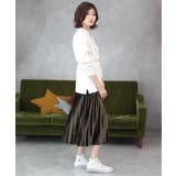 ミモレ丈ベロアプリーツスカート | ad thie | 詳細画像9 