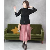 ミモレ丈ベロアプリーツスカート | ad thie | 詳細画像10 