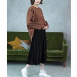 ミモレ丈ベロアプリーツスカート | ad thie | 詳細画像16 