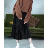 ミモレ丈ベロアプリーツスカート | ad thie | 詳細画像17 