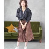 ミモレ丈ベロアプリーツスカート | ad thie | 詳細画像19 