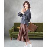 ミモレ丈ベロアプリーツスカート | ad thie | 詳細画像20 