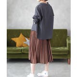 ミモレ丈ベロアプリーツスカート | ad thie | 詳細画像21 