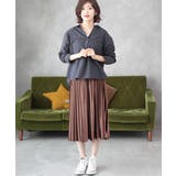 ミモレ丈ベロアプリーツスカート | ad thie | 詳細画像23 